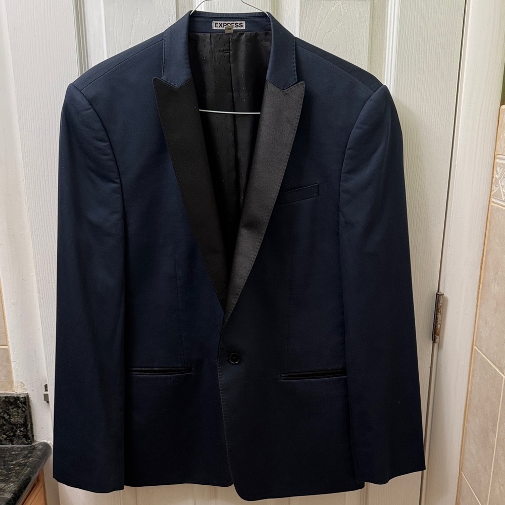 Express Men's Midnight Blue Tuxedo Jacket - Picture 1 of 5